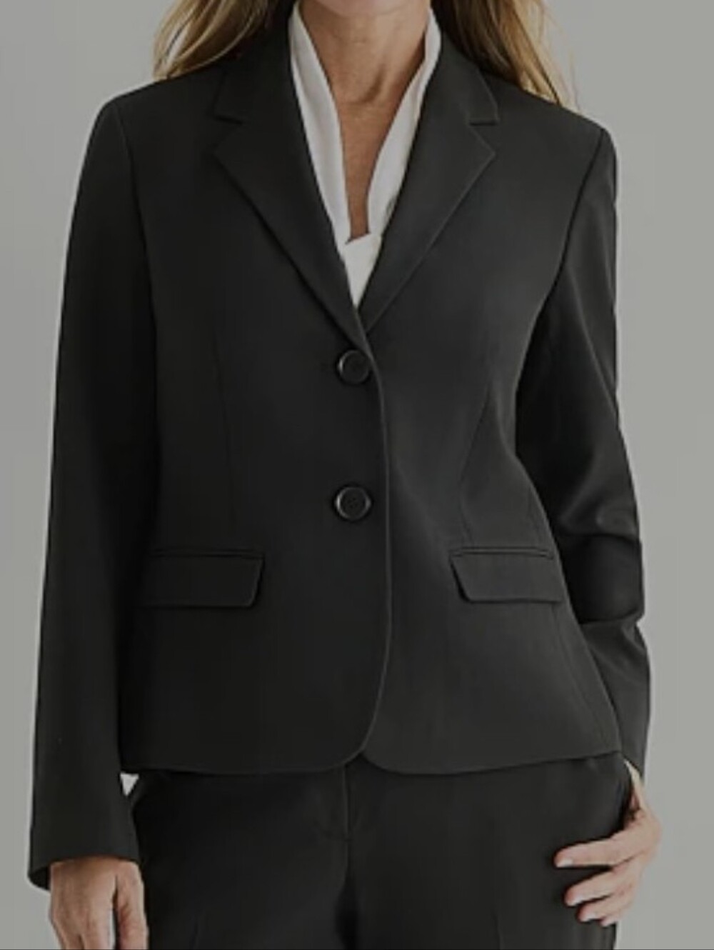 Black Label by Evan-Picone Classic Fit Black Suit Jacket Blazer Size 4